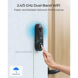 REOLINK Smart 2K Plus Wireless 5MP HD Smart Video Doorbell Camera with Chime, 180° Diagonal, Person Detection, 5/2.4Ghz WiFi