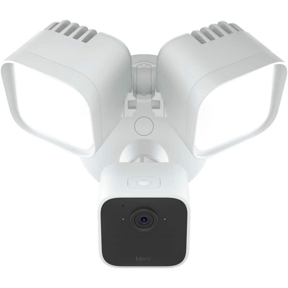 Blink Wired Floodlight Camera - Smart Security Camera, 2600 Lumens, HD Works with Alexa - 1 Camera (White)