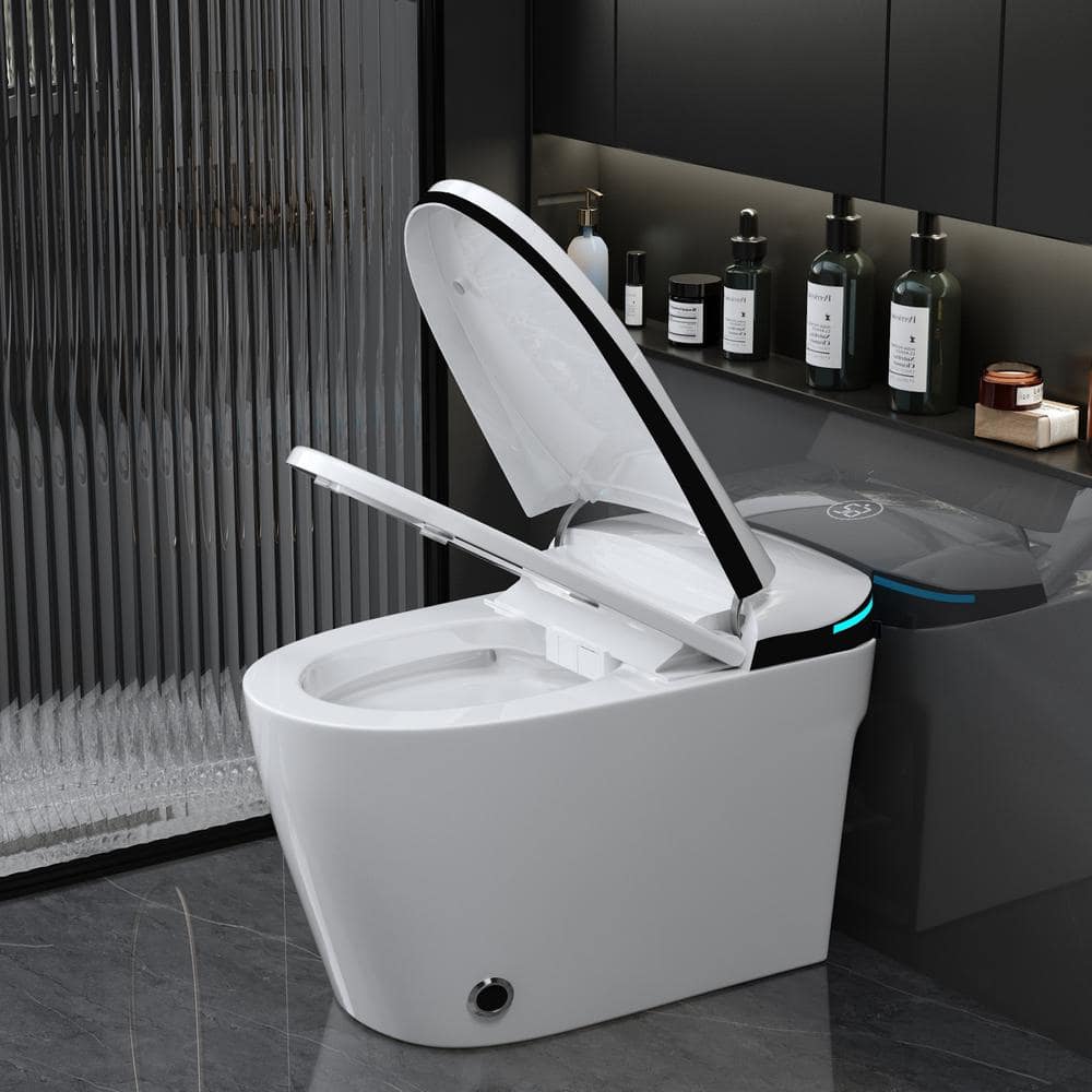 Boosicavelly Elongated Bidet Toilet with Foot Sensor and LED Display