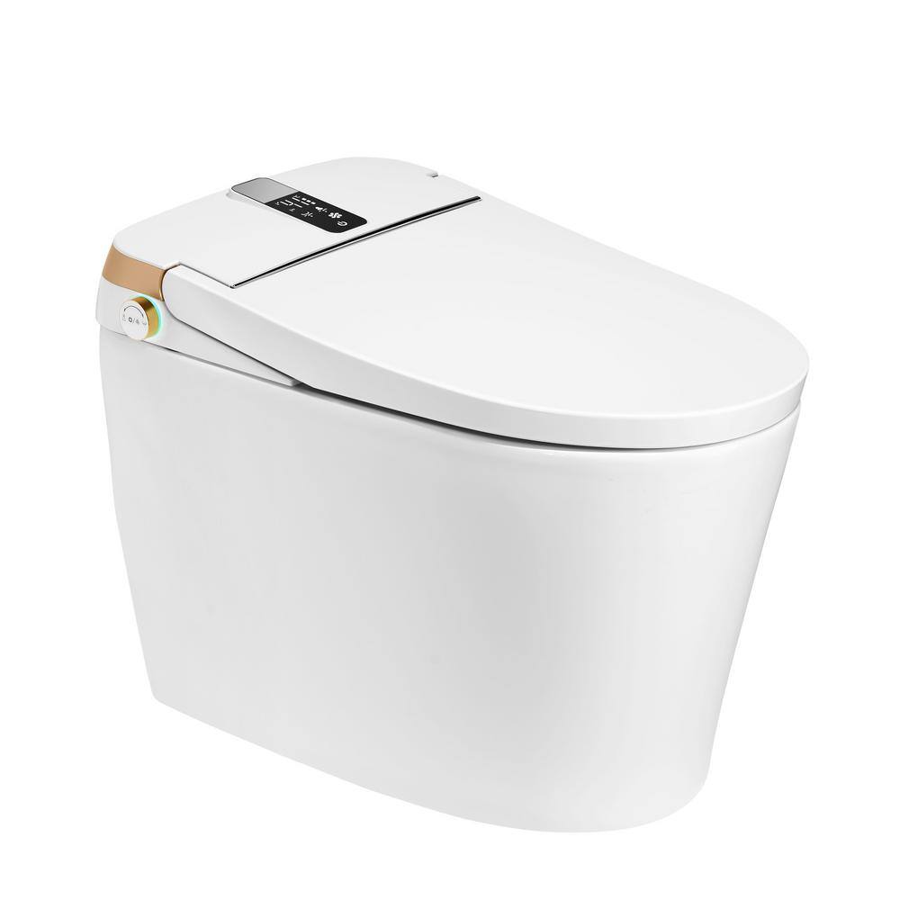 Boosicavelly Elongated Bidet Toilet 1.28 GPF Heated & Deodorizing in White