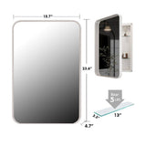 Boosicavelly 15.74 in. W x 23.60 in. H Rectangular Metal Medicine Cabinet with Mirror