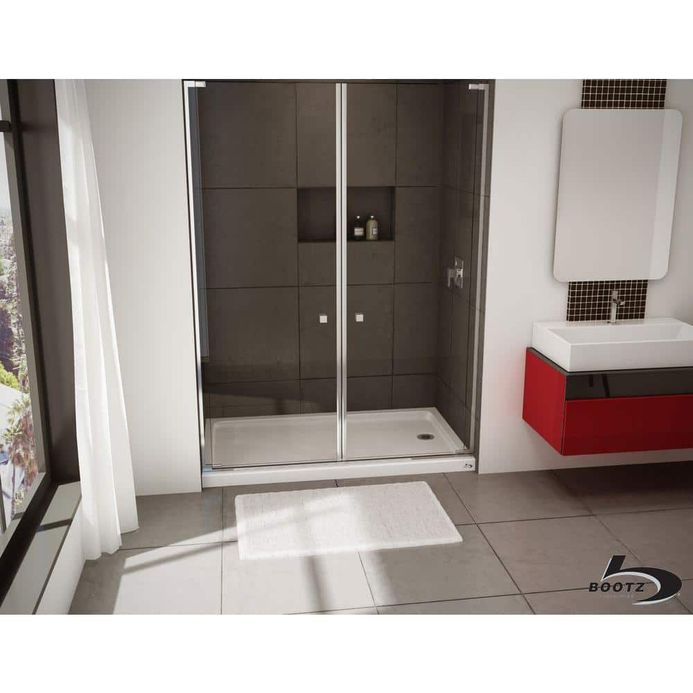 ShowerCast 60 in. x 30 in. Single Threshold Shower Pan in White with Right Drain