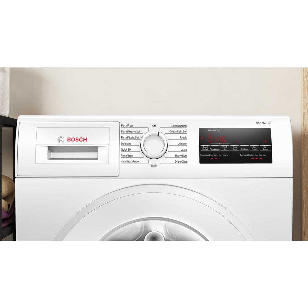 Bosch 300 Series 24-in 2.2-cu ft High-Efficiency Stackable Front-Load Washer (White) ENERGY STAR