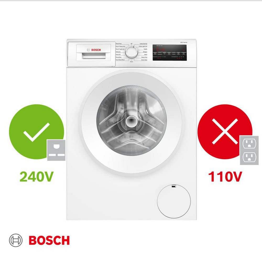 Bosch 300 Series 24-in 2.2-cu ft High-Efficiency Stackable Front-Load Washer (White) ENERGY STAR