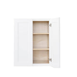 Bremen Cabinetry Bremen Ready to Assemble 27x36x12 in. Shaker Wall Cabinets with 2 Doors and 2 Adjustable Shelves in White