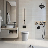 BWE Stylement Tankless Smart Bidet 1-Piece Toilet in White with Auto Open/Close and Heated Seat