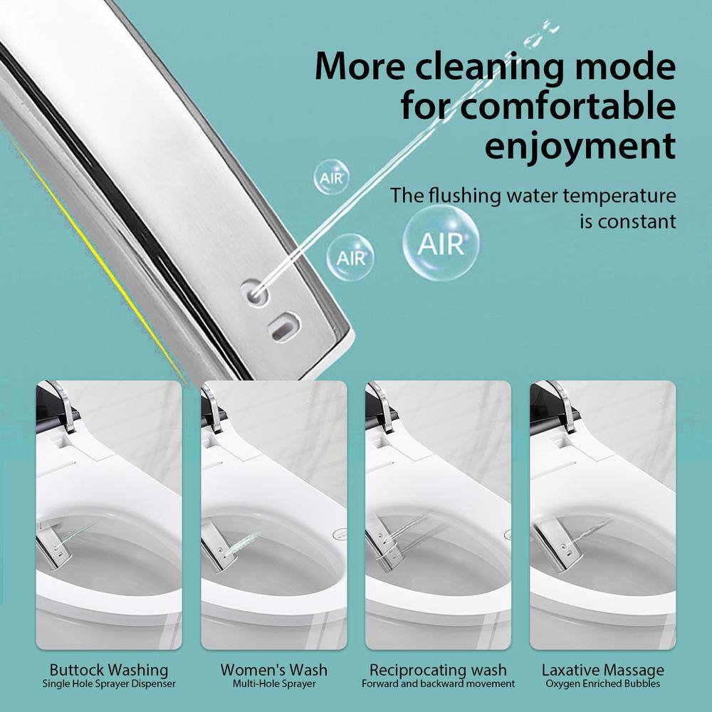 BWE Elongated Smart Toilet Bidet with Auto Features and Remote