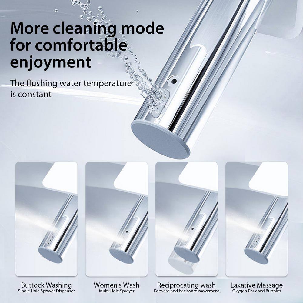 BWE Smart Elongated Toilet Bidet with Heated Seat and Remote Control