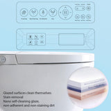 BWE Smart Toilet Bidet in White - Tankless 1-Piece with Auto Open/Close, Auto Flush, and Heated Seat
