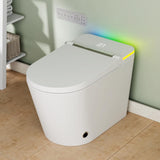 Relyblo Elongated Smart Bidet Toilet with Adjustable Sprayer, Built-In Aromatherapy, Foot Sensor