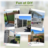 cadeninc 3.92 ft. x 6 ft. White Freestanding Metal Privacy Screen Fence Panels