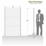 cadeninc 3.92 ft. x 6 ft. White Freestanding Metal Privacy Screen Fence Panels