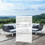 cadeninc 3.92 ft. x 6 ft. White Freestanding Metal Privacy Screen Fence Panels