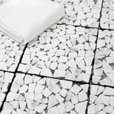 White Deck Pebble 12 in. x 12 in. Outdoor Patio Flooring Recycled Glass Interlocking Mosaic Floor Tile (4 sq. ft./Case)
