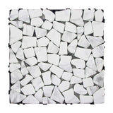 White Deck Pebble 12 in. x 12 in. Outdoor Patio Flooring Recycled Glass Interlocking Mosaic Floor Tile (4 sq. ft./Case)
