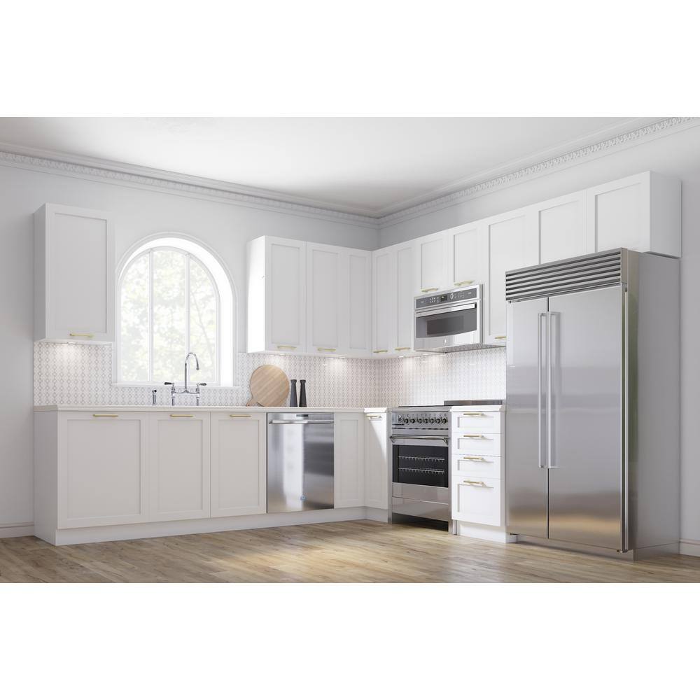 Cambridge Everest 12 in. W x 12 in. D x 30 in. H Ready to Assemble Shaker Wall Kitchen Cabinet in White
