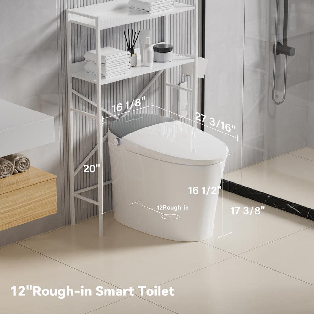 CANEST Elongated Electric Bidet Toilet with Auto Features - Dual Flush