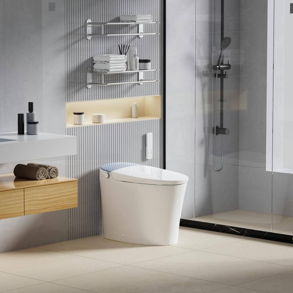 CANEST Elongated Electric Bidet Toilet with Auto Features - Dual Flush