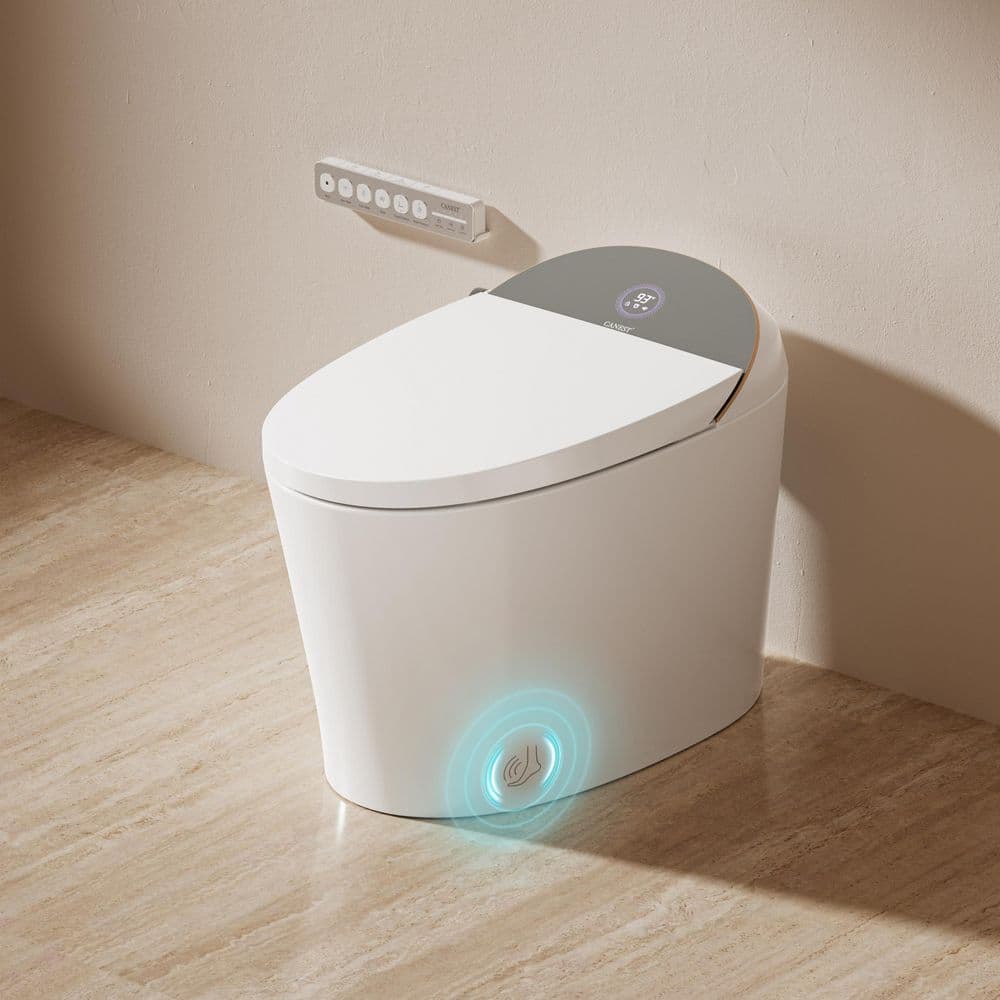 CANEST Elongated Smart Bidet Toilet 1.08/1.45 GPF Dual Flush with Auto Open/Close & Heated Seat