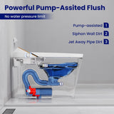 CANEST Elongated Smart Bidet Toilet 1.08/1.45 GPF Dual Flush with Auto Open/Close & Heated Seat