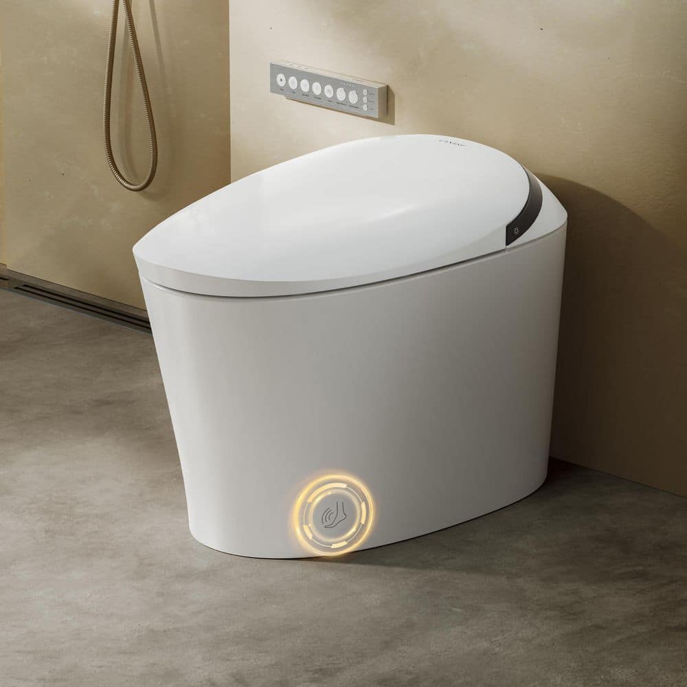 CANEST Elongated Smart Bidet Toilet Single Flush 1.08/1.45 GPF with Heated Seat and Remote