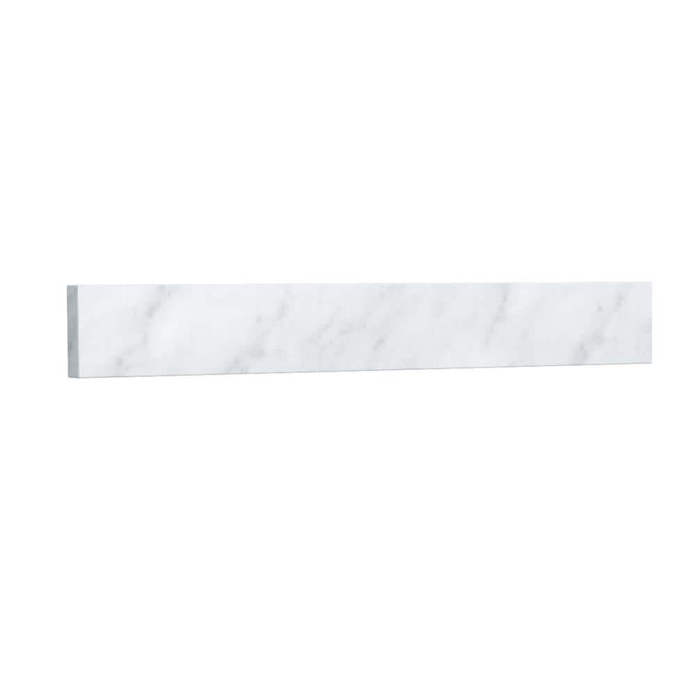 Wyndham Collection 24 in. White Carrara Marble Vanity Backsplash