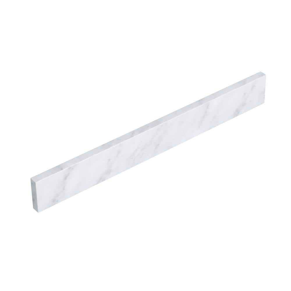 Wyndham Collection 24 in. White Carrara Marble Vanity Backsplash