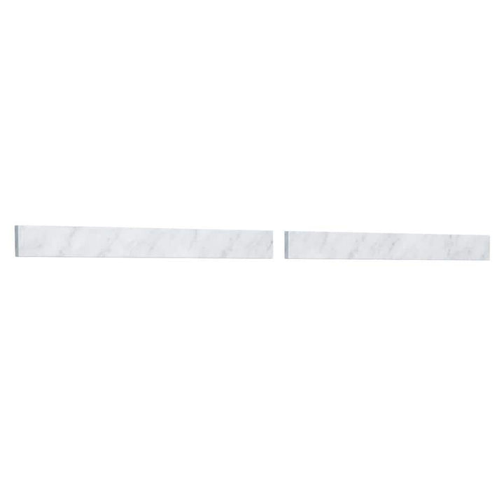 Wyndham Collection 60 in. White Carrara Marble Backsplash for Bathroom Vanity