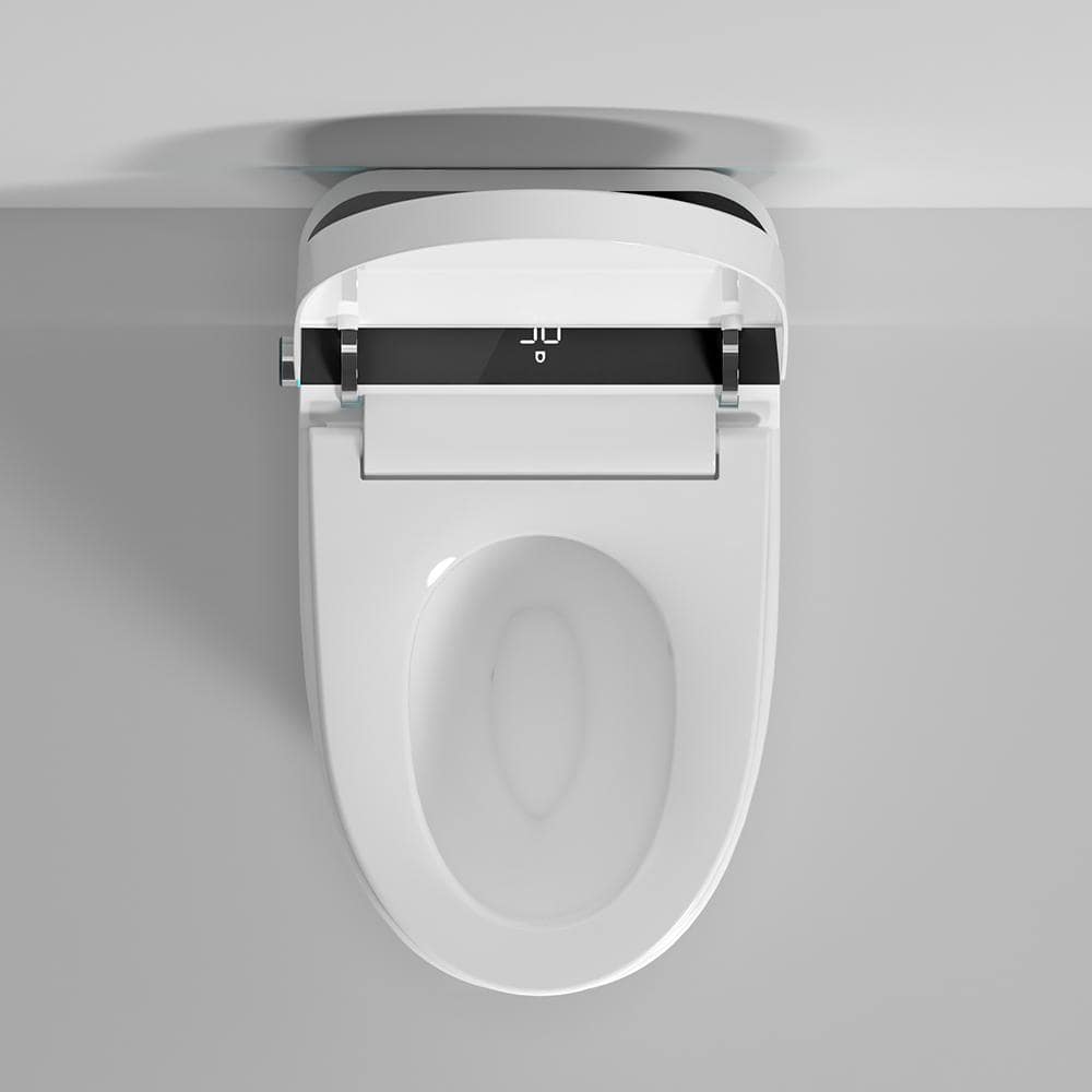 CASAINC Elongated Smart Bidet Toilet with Auto Open/Close Seat, Heated Seat, Foot Sensor, Warm Water & Dryer - 1.28 GPF, White