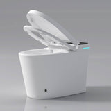 CASAINC Elongated Smart Bidet Toilet with Auto Open/Close Seat, Heated Seat, Foot Sensor, Warm Water & Dryer - 1.28 GPF, White