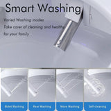 CASAINC Elongated Smart Bidet Toilet with Heated Seat and Off-Seat Flushing