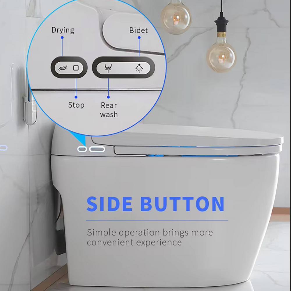 CASAINC Elongated Smart Bidet Toilet with Heated Seat and Off-Seat Flushing