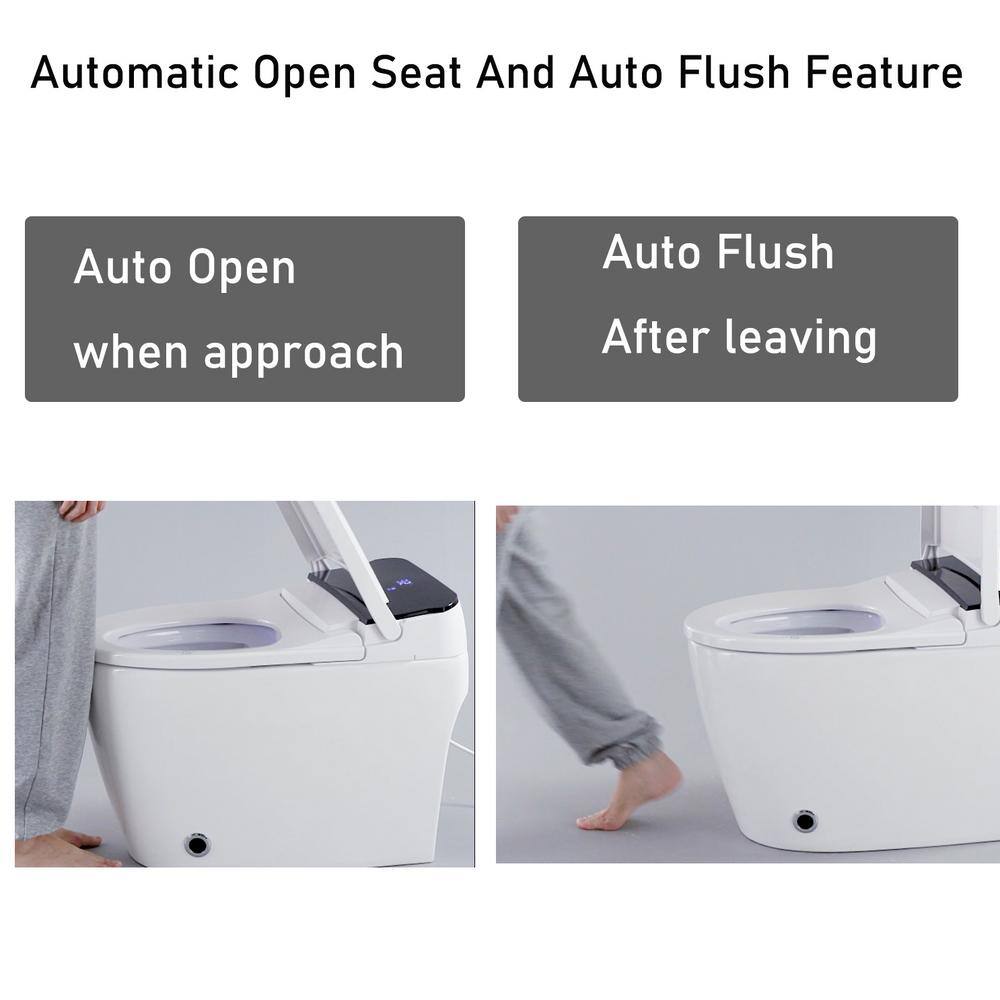 CASAINC Elongated Smart Bidet Toilet with Heated Seat and Off-Seat Flushing