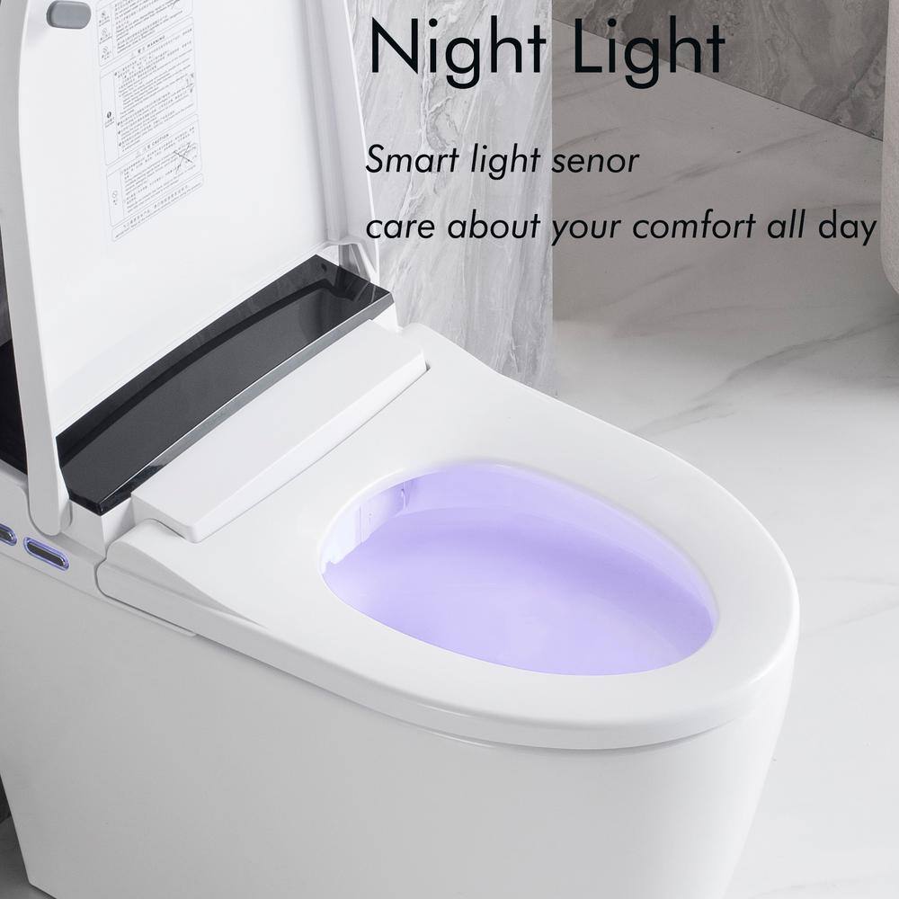 CASAINC Elongated Smart Bidet Toilet with Heated Seat and Off-Seat Flushing
