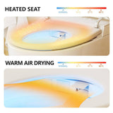 CASAINC Smart Elongated Tankless Bidet Toilet with Auto Open, Voice Control & Power-Off Flushing