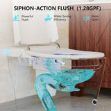CASAINC Smart Elongated Tankless Bidet Toilet with Auto Open, Voice Control & Power-Off Flushing