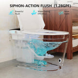CASAINC Elongated Tankless Smart Bidet Toilet 1.28 GPF White Auto Open/Close/Flush