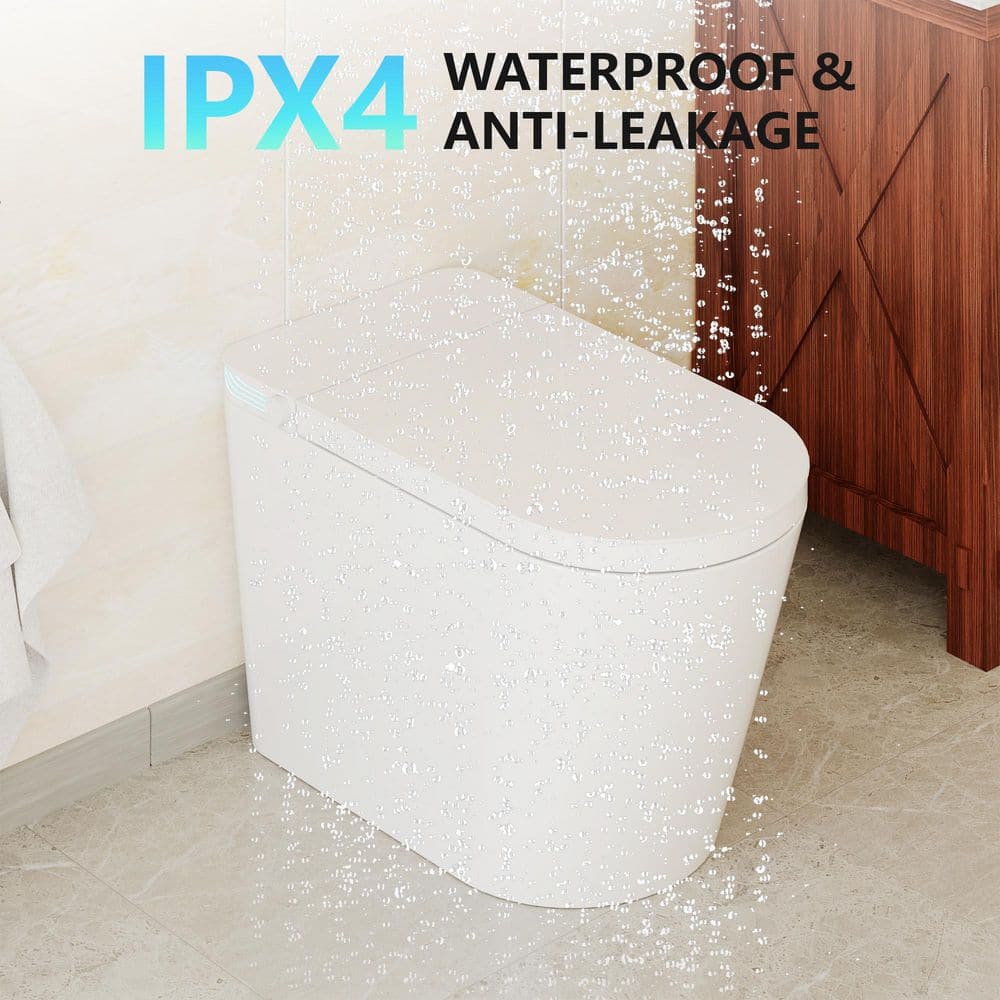CASAINC Elongated Tankless Smart Bidet Toilet with Voice Control & Nightlight - 1.28 GPF