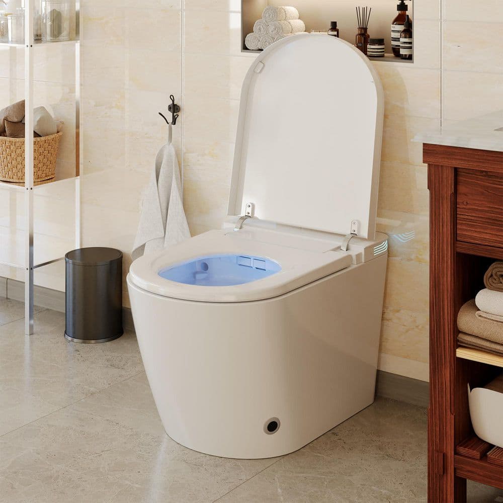 CASAINC Elongated Tankless Smart Bidet Toilet with Voice Control & Nightlight - 1.28 GPF