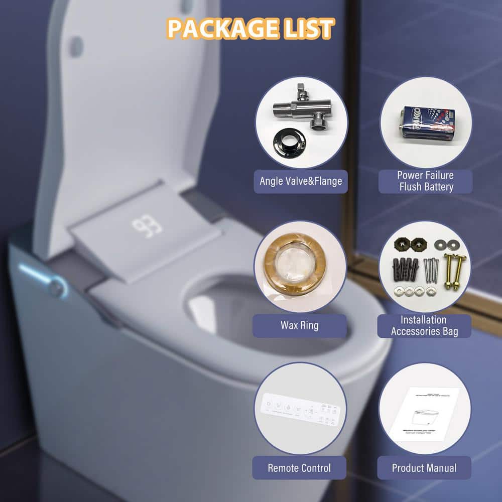 CASAINC Elongated Smart Bidet Toilet with Auto Flushing and UV Sterilization