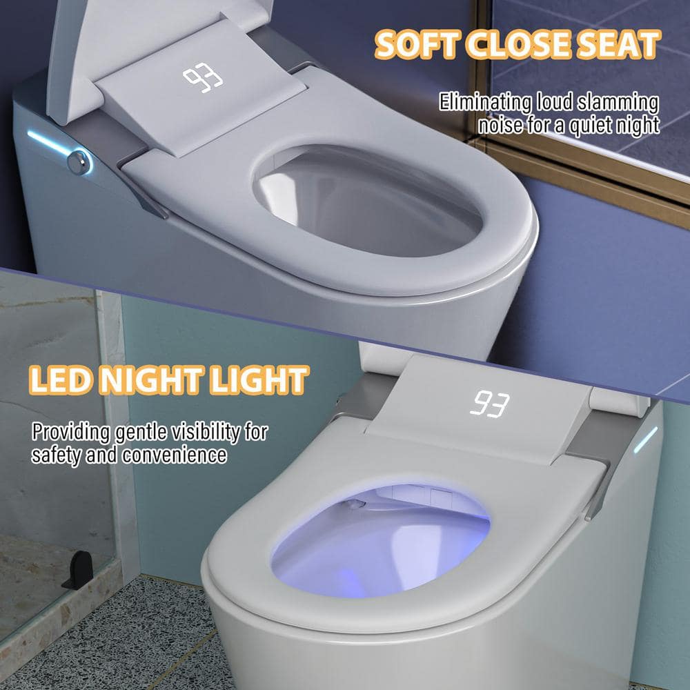 CASAINC Elongated Smart Bidet Toilet with Auto Flushing and UV Sterilization