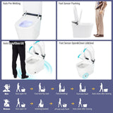 CASAINC Elongated Electric Smart Bidet Toilet with Auto Open, LED Display, and Warm Water Wash