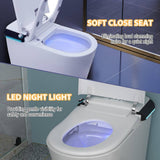 CASAINC Elongated Electric Smart Bidet Toilet with Foot Sensor Flush, LED Display, and Warm Water Wash