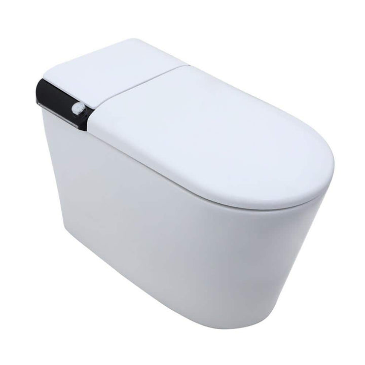 CASAINC Elongated Electric Smart Bidet Toilet with Foot Sensor Flush, LED Display, and Warm Water Wash