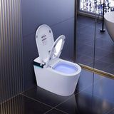 CASAINC Elongated Electric Smart Bidet Toilet with Foot Sensor Flush, LED Display, and Warm Water Wash