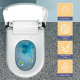 CASAINC Elongated Electric Smart Bidet Toilet with Foot Sensor Flush, LED Display, and Warm Water Wash