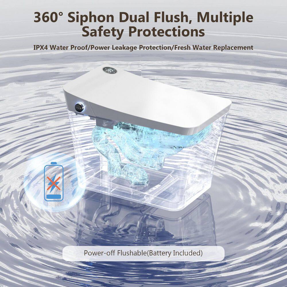 CASAINC Electric Smart Bidet Toilet with Auto Flushing and Antibacterial Seat