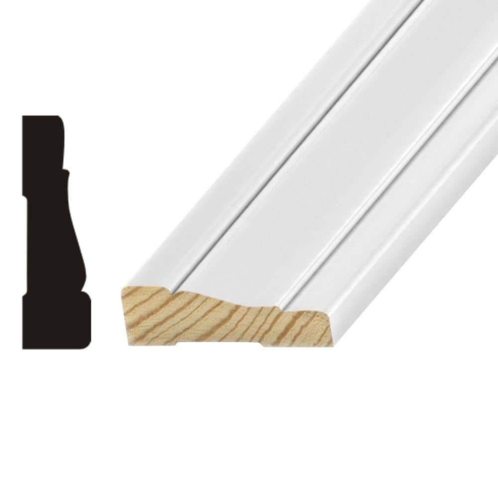 LWM 356 11/16 in. x 2-1/4 in. x 84 in. Pine Primed Mitered 3-Piece Wood Casing Set