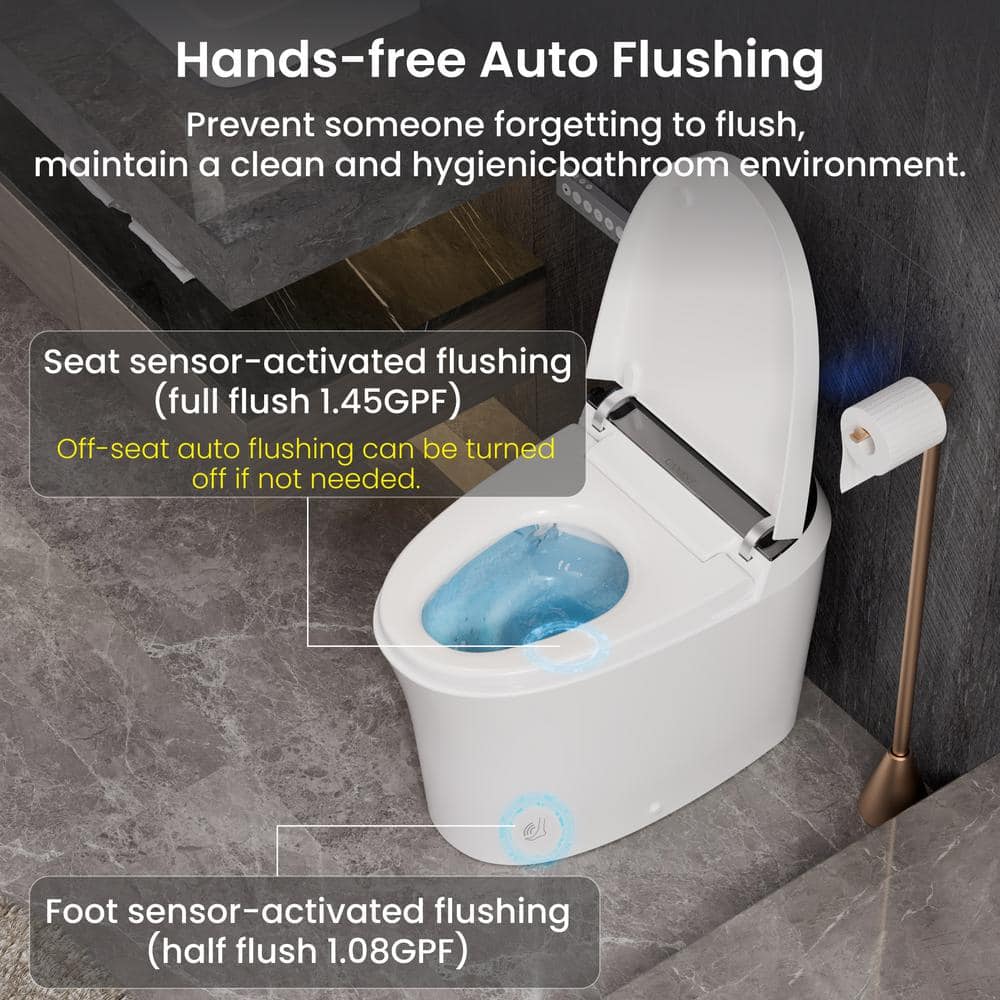 Casta Diva Smart Bidet Toilet with Auto Dual Flush & Night Light
