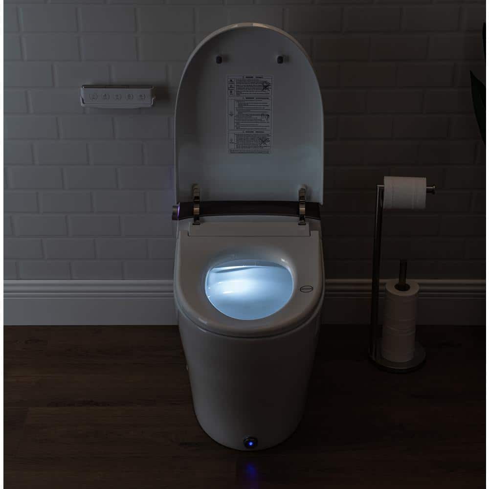 Casta Diva Elongated Electric Bidet Toilet 1.06 GPF White - Auto Open/Close, Powerful Flushing, Deodorizing